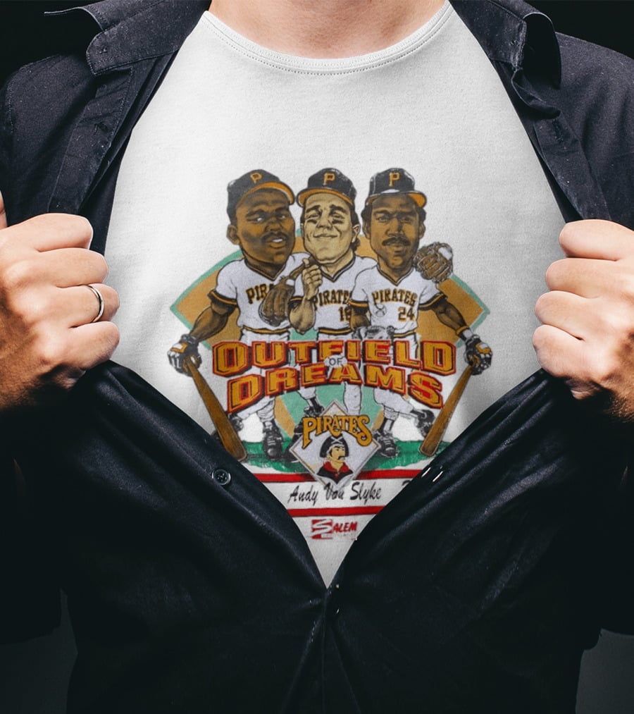 Pittsburgh Pirates Outfield Of Dreams Bobby Bonilla Andy Van Slyke Barry Bonds Pirates T-Shirt