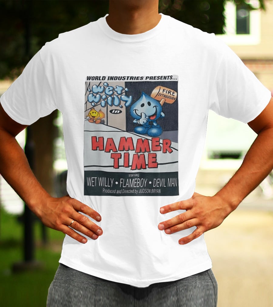 World Industries Wet Willy Flameboy Hammer Time Featuring Devil Man T-Shirt