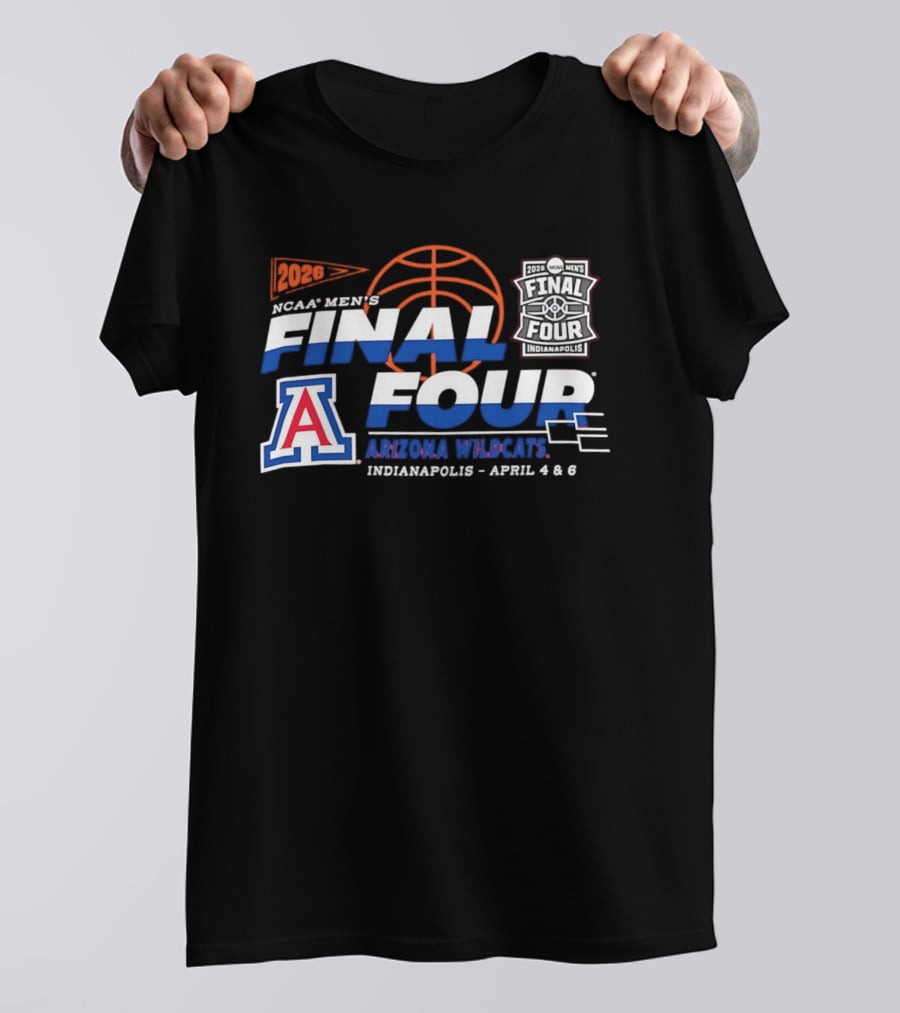 Arizona Wildcats NCAA Men's Basketball Final Four 2026 Indianapolis April 4 6 T-Shirt