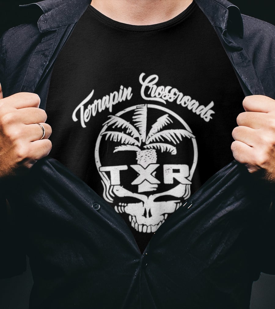 Terrapin Crossroads TXR Skull With Palm Tree T-Shirt
