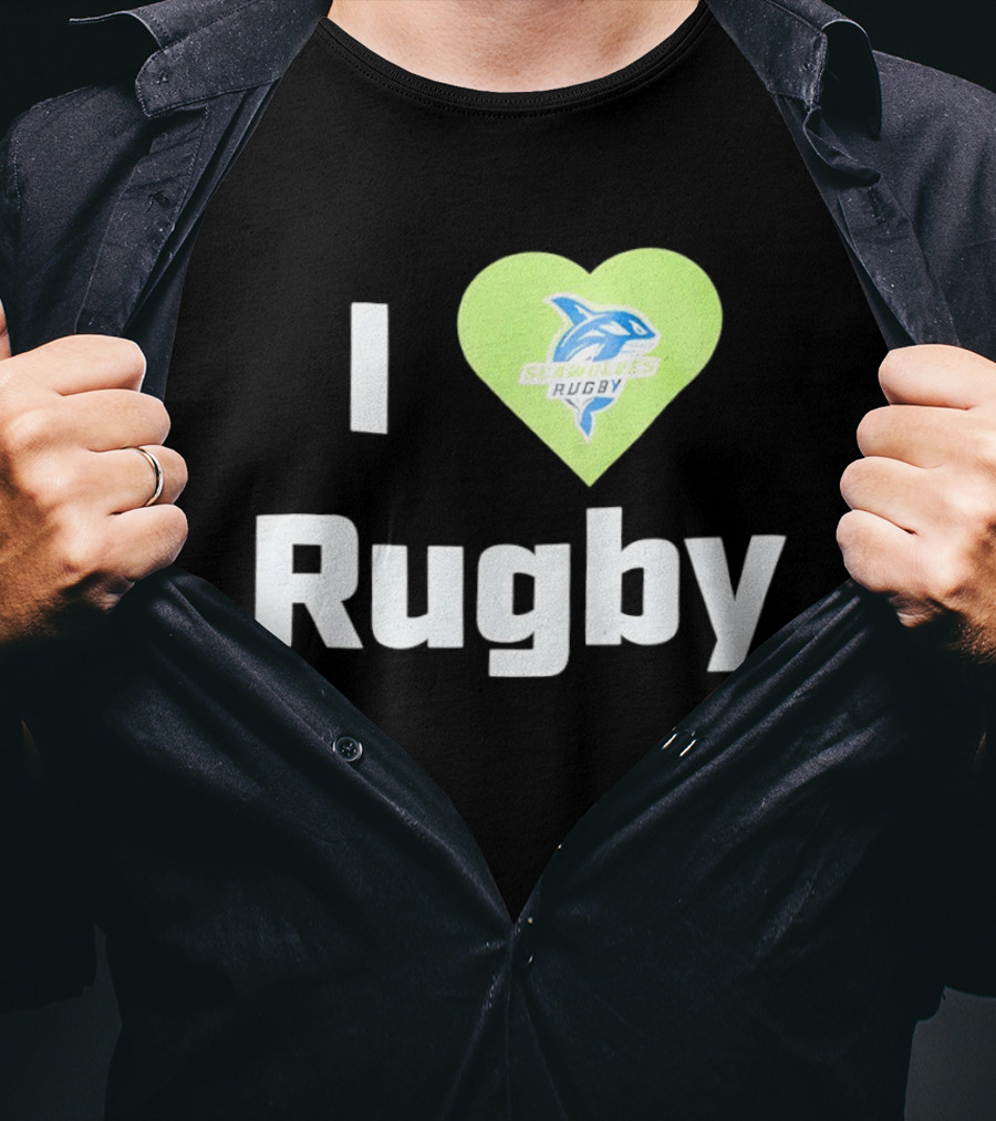 I Love Rugby Seattle Seawolves Heart T-Shirt