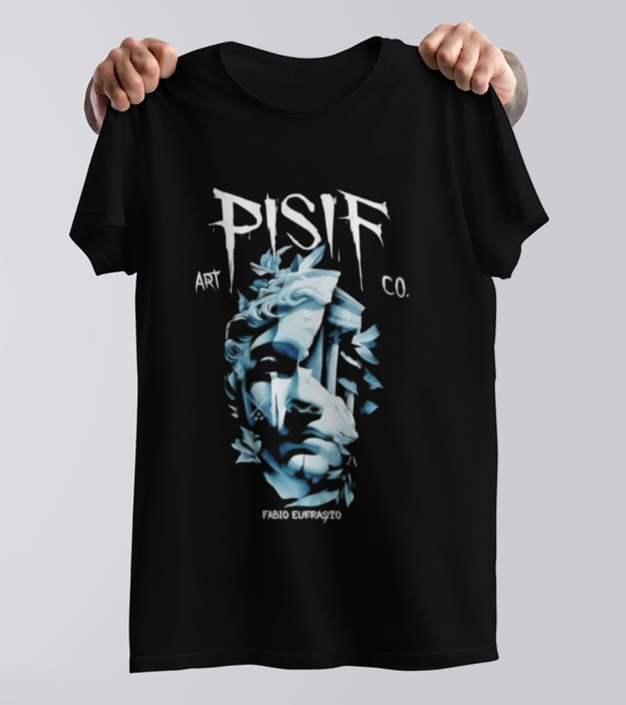 PISIF Co. Fabio Eufrasio Art Cracked Statue Leaf T-Shirt