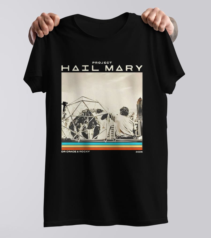 Hail Mary Geodesic Dome Space Scene T-Shirt