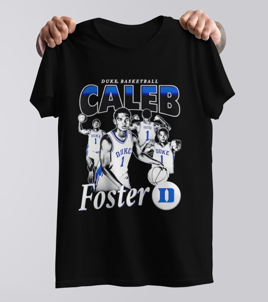 Duke Basketball Caleb Foster Blue Devils D T-Shirt