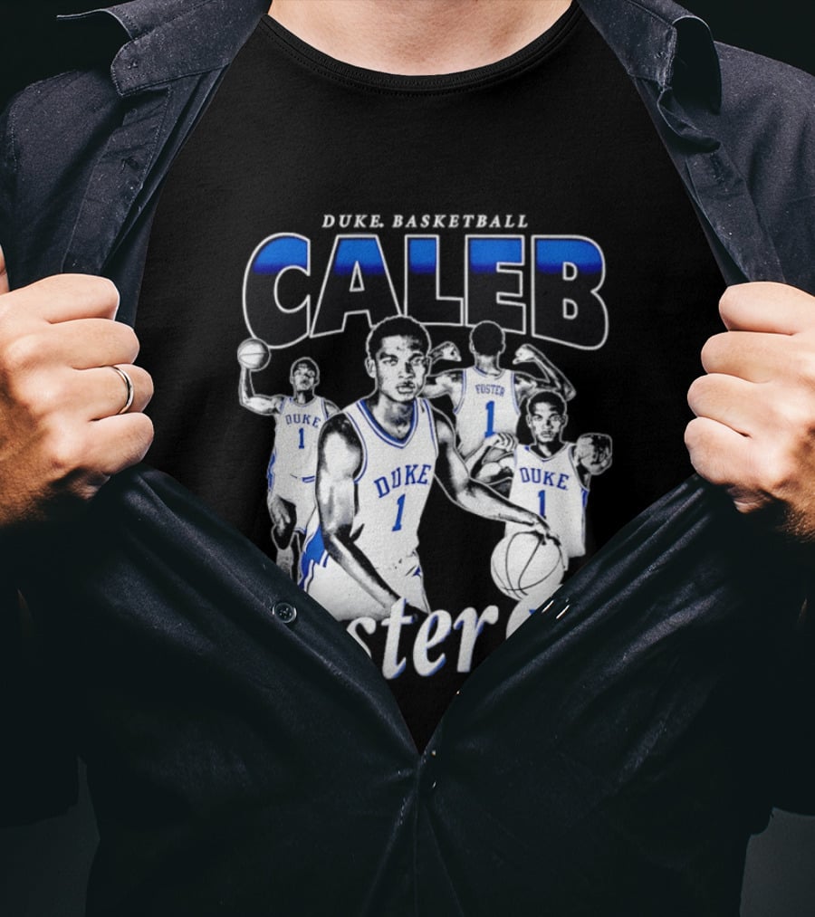 Duke Basketball Caleb Foster Blue Devils D T-Shirt