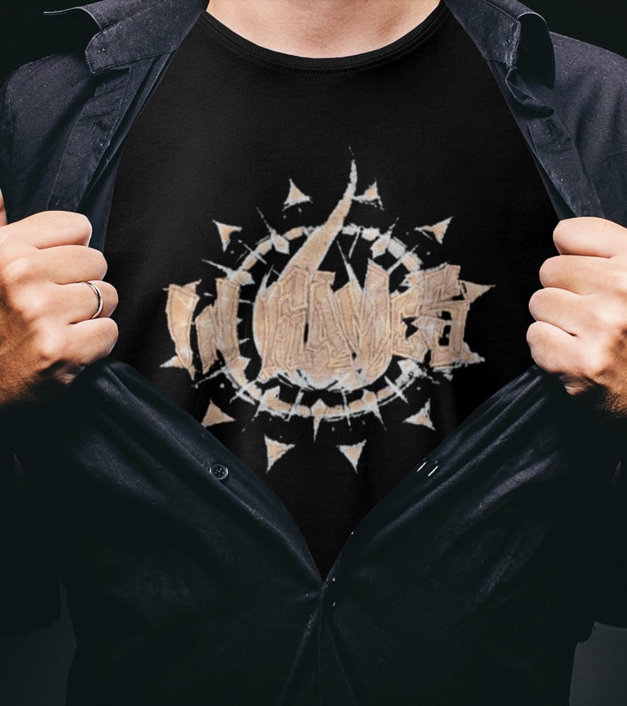 In Flames Spiked Circle Burst T-Shirt