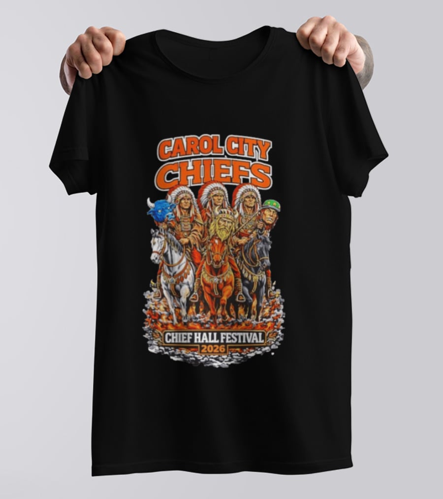 Carol City Chiefs Chief Hall Festival 2026 Native American Warriors Riding Horses T-Shirt