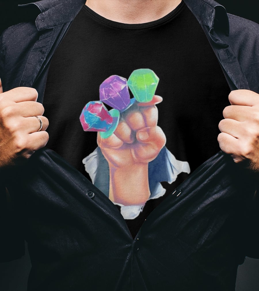 Ring Pop Candy Gemstone Fist Colorful Fun Accessory For Kids And Adults T-Shirt