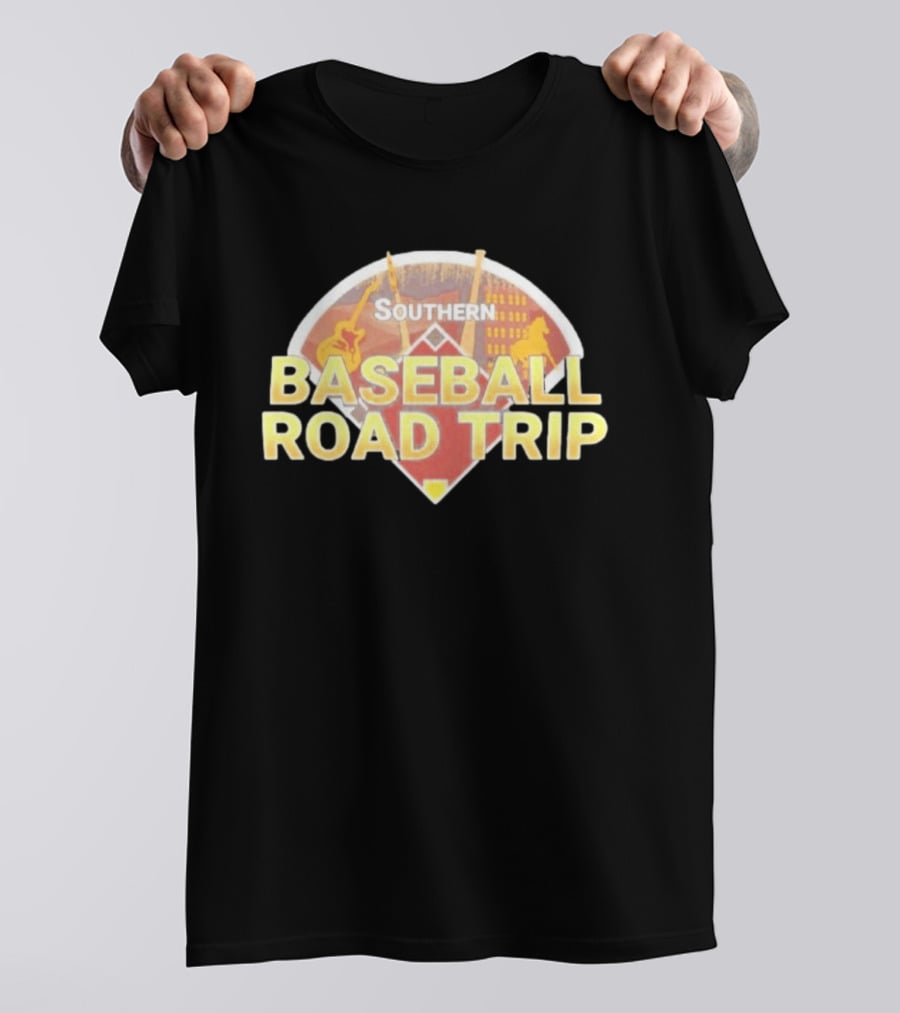 Southern Baseball Road Trip Music Adventure Stadium Scene T-Shirt