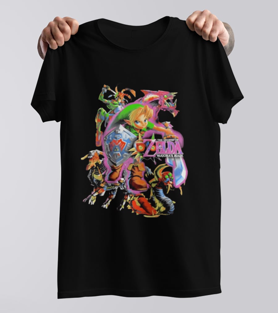 The Legend Of Zelda Majora's Mask Link Skull Kid Epona Characters T-Shirt