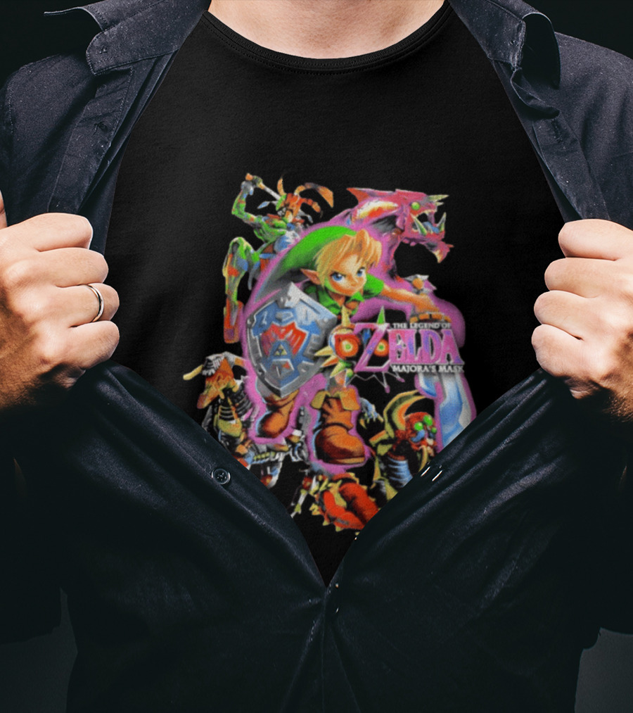 The Legend Of Zelda Majora's Mask Link Skull Kid Epona Characters T-Shirt