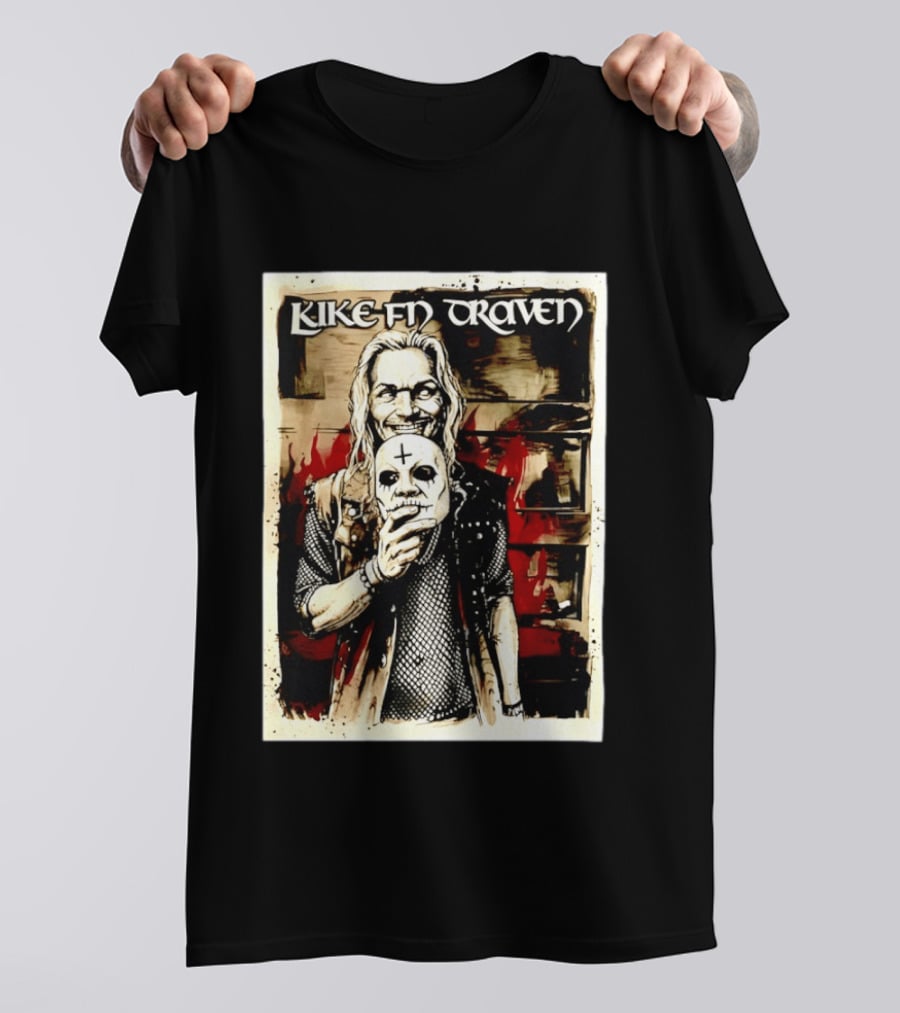 Luke F'N Draven Illustrated Skull Mask T-Shirt