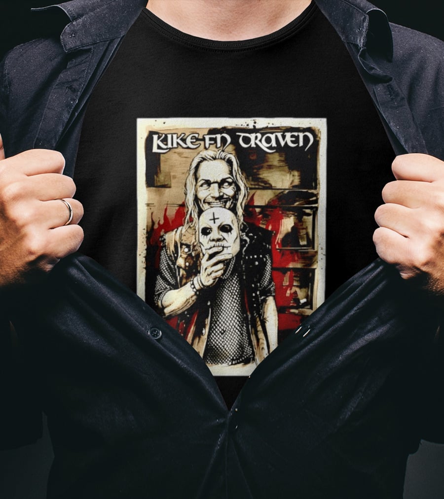Luke F'N Draven Illustrated Skull Mask T-Shirt