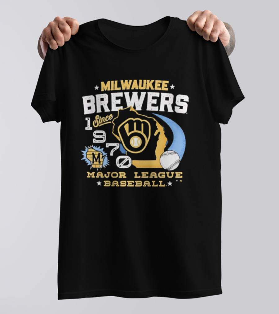 Milwaukee Brewers Since 1970 Major League Baseball T-Shirt