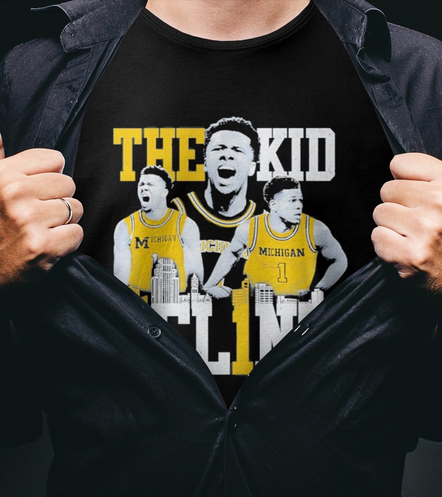 The Kid From Flint Trey McKenney Michigan Wolverines Basketball Skyline T-Shirt