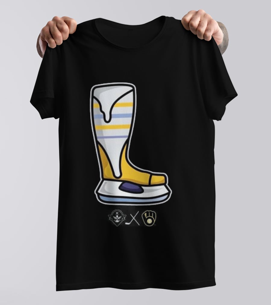 Milwaukee Brewers X Admirals Special Skate Boot Icon With Brewers T-Shirt