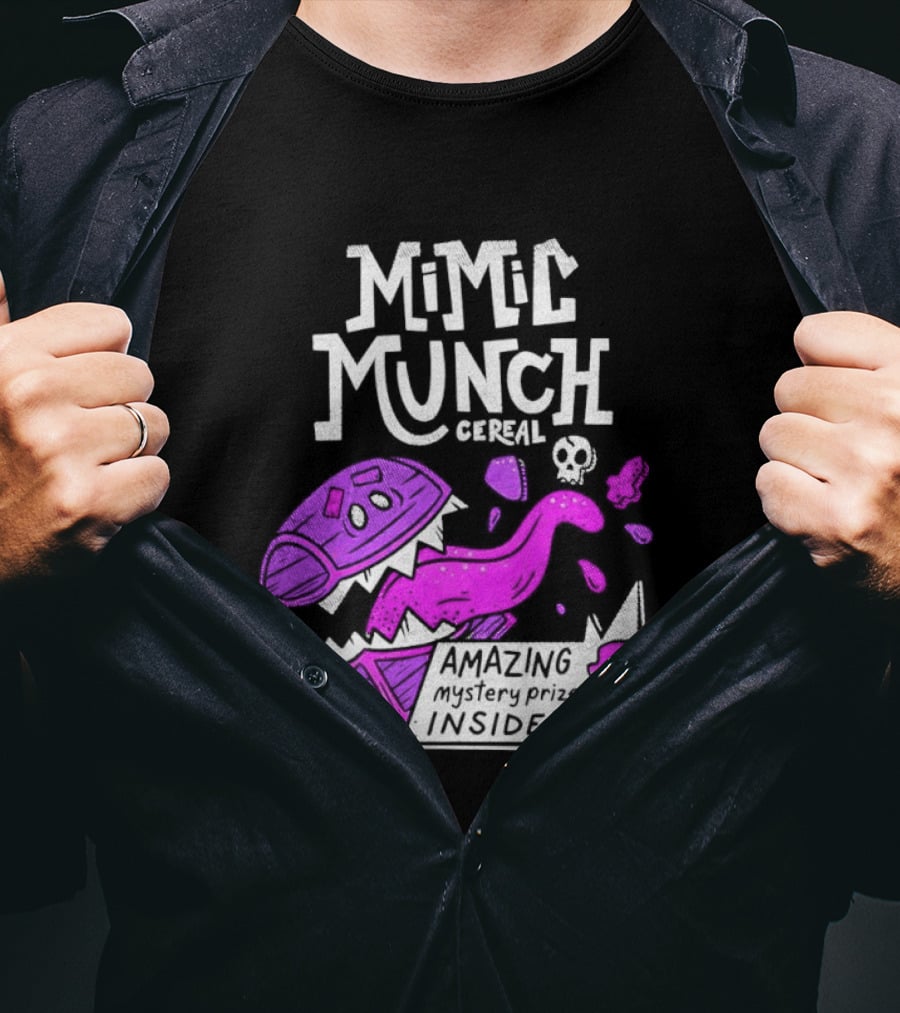 Mimic Munch Cereal Amazing Mystery Prize Inside Dungeons And Dragons T-Shirt