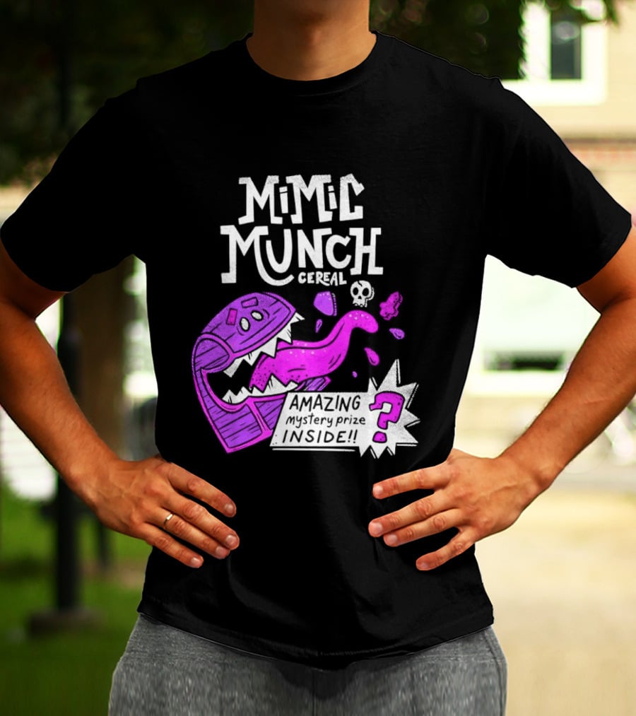 Mimic Munch Cereal Amazing Mystery Prize Inside Dungeons And Dragons T-Shirt