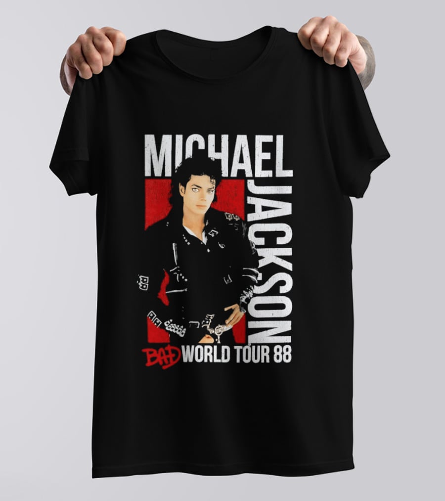 Michael Jackson Bad World Tour 1988 Live Concert Memorabilia T-Shirt