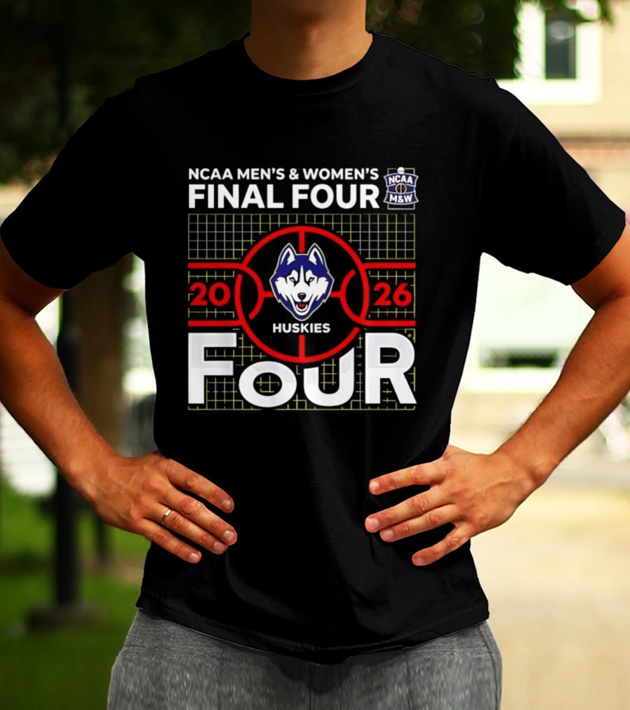 NCAA Men's & Women's Final Four 2026 Huskies Basketball T-Shirt