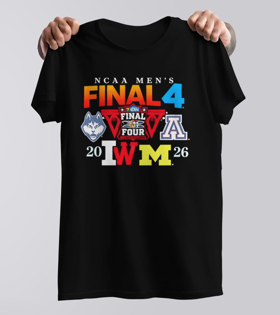 NCAA Men's Final Four 2026 UConn Arizona Wisconsin Michigan T-Shirt