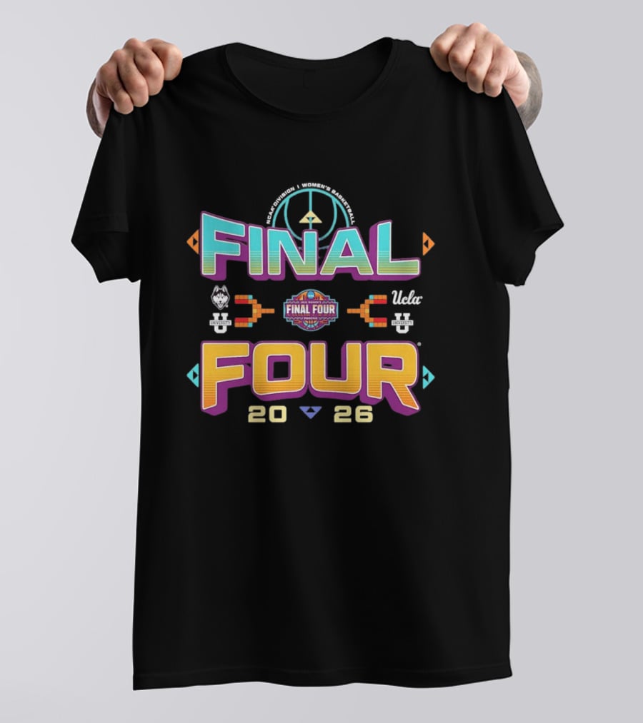 Peace Sign March Madness Final Four 2026 Women's NCAA Basketball Tournament UConn Vs UCLA T-Shirt