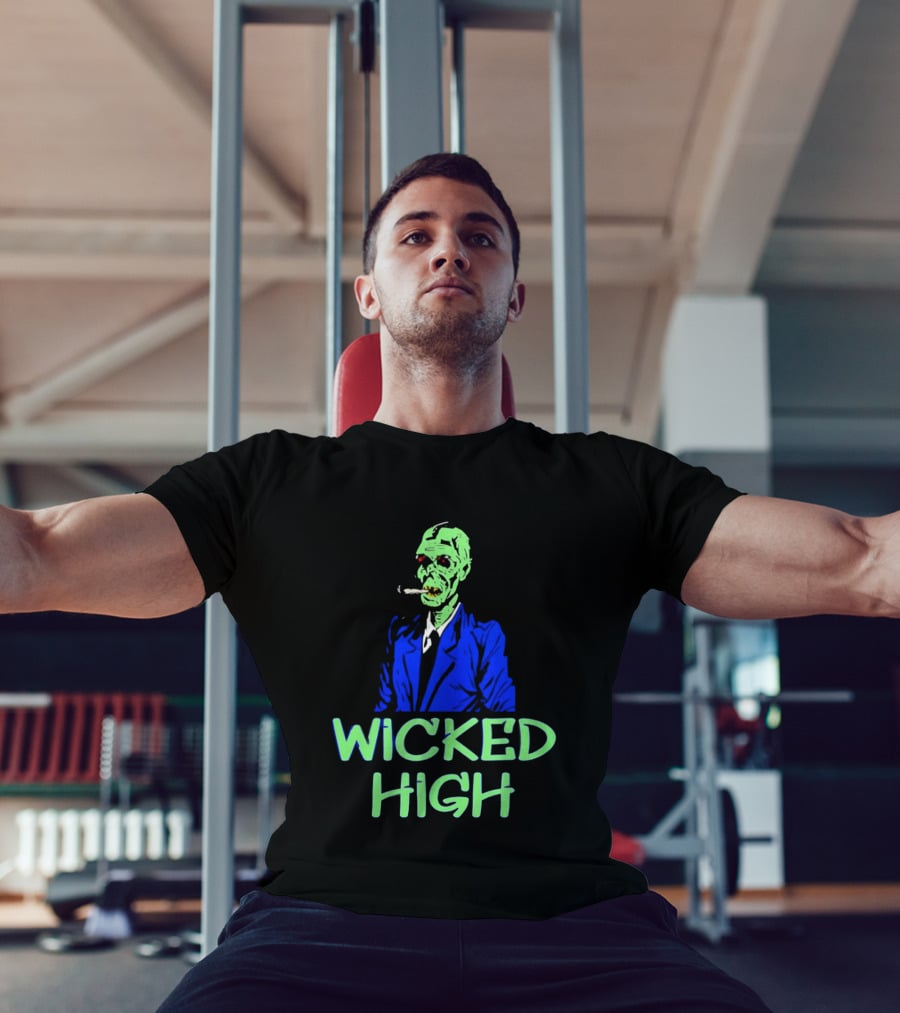Wicked High Stoned Zombie In Suit Smoking Cigarette T-Shirt