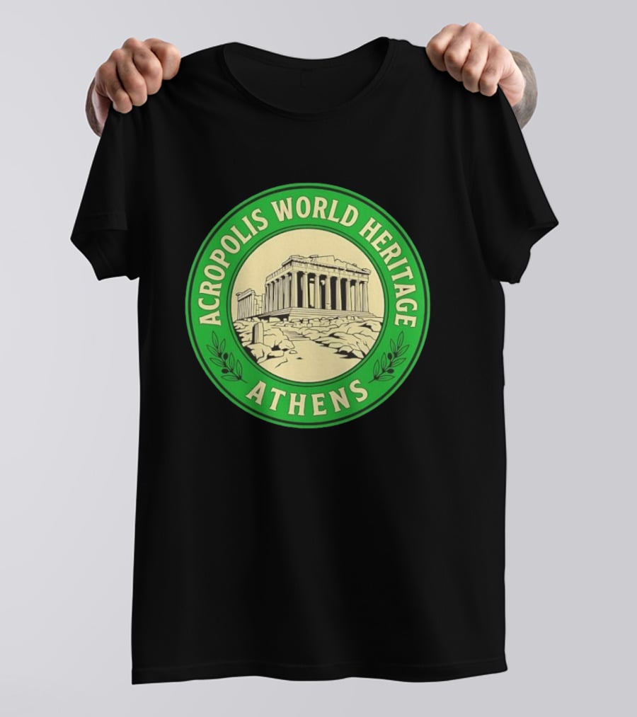 Acropolis World Heritage Athens Iconic Parthenon Landmark T-Shirt