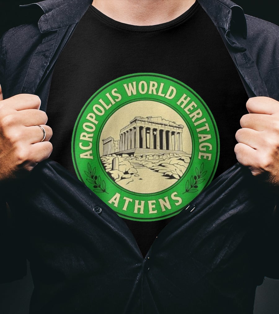 Acropolis World Heritage Athens Iconic Parthenon Landmark T-Shirt