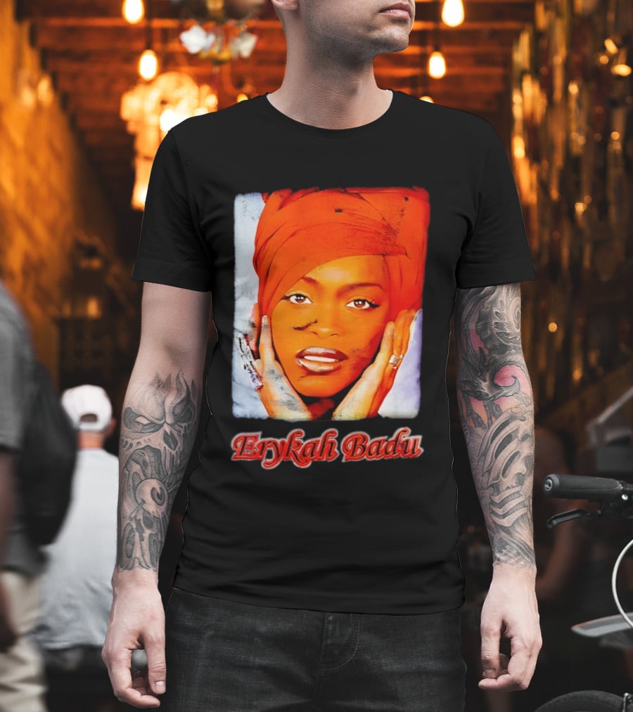 Erykah Badu Iconic Headwrap And Face T-Shirt