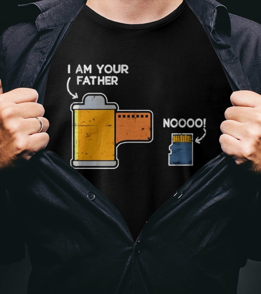 I Am Your Father Film Roll MicroSD Noooo Star Wars T-Shirt