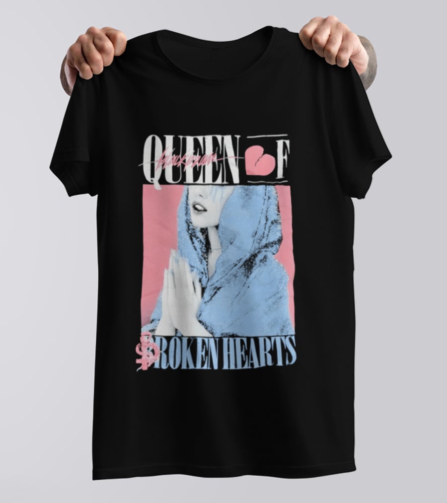 Blackbear Queen Of Broken Hearts Prayer Design With Pink And Blue Aesthetic T-Shirt