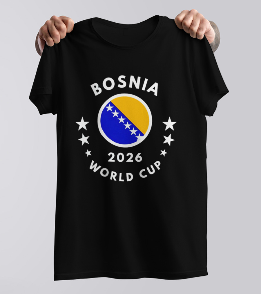 Bosnia 2026 World Cup Bosnia Flag Football Soccer Stars T-Shirt