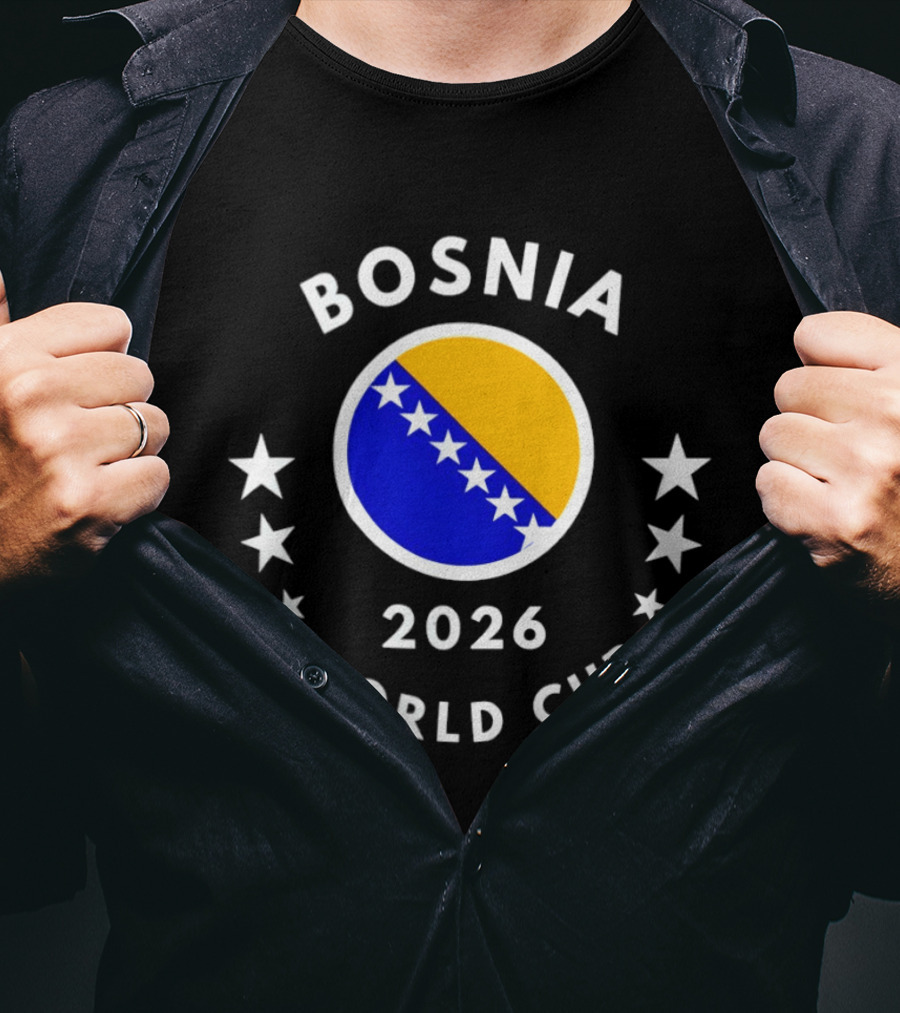 Bosnia 2026 World Cup Bosnia Flag Football Soccer Stars T-Shirt