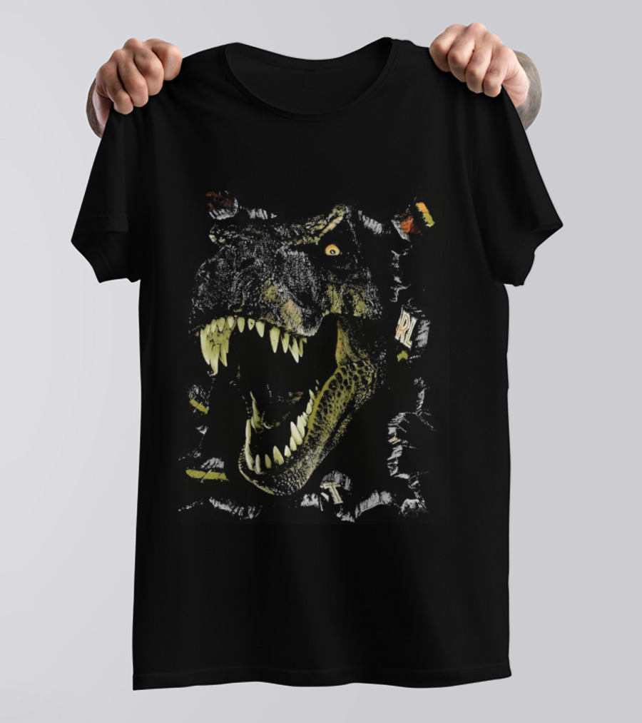 Lost World JP Jurassic Park Dinosaur Rex Fossil Skeleton T-Shirt