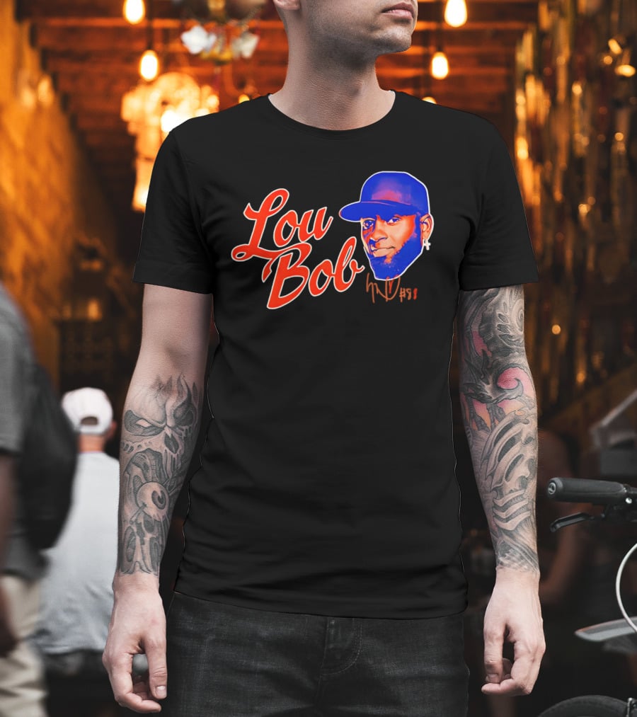 Lou Bob Luis Robert Jr New York Mets Big Head T-Shirt