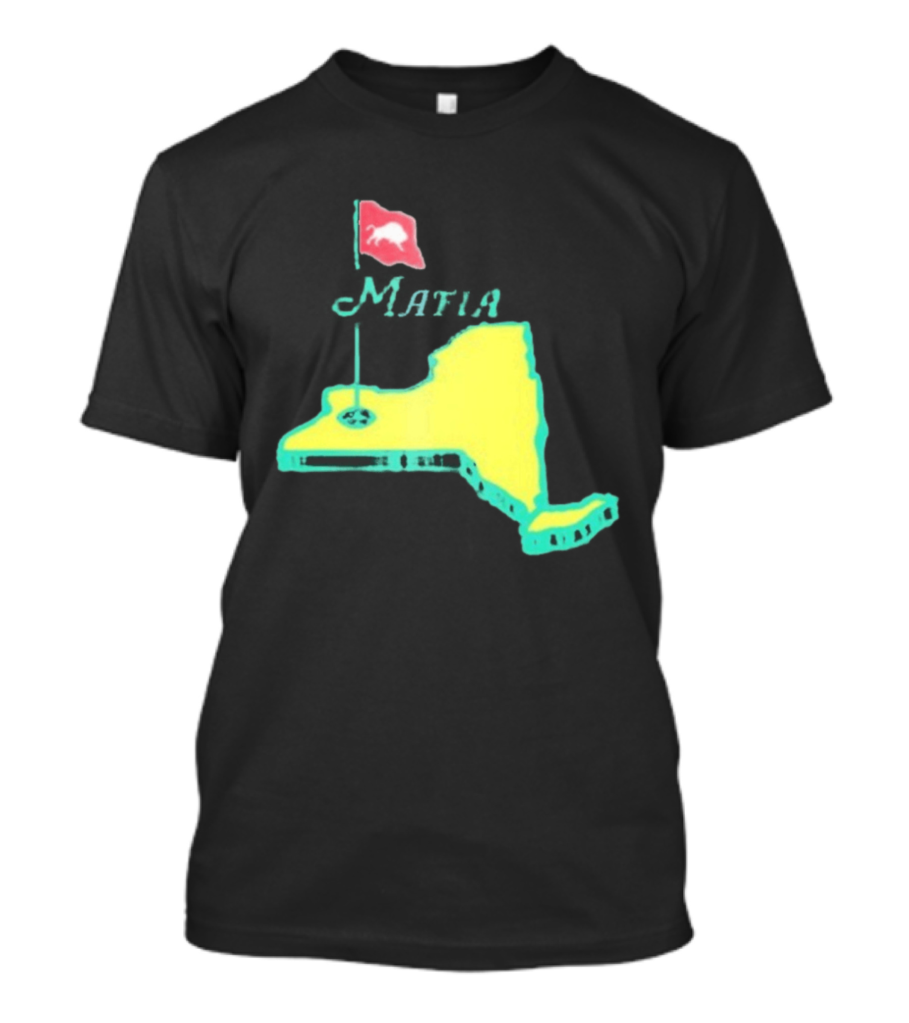 Buffalo Bills Mafia New York Golf Flag Map T-Shirt