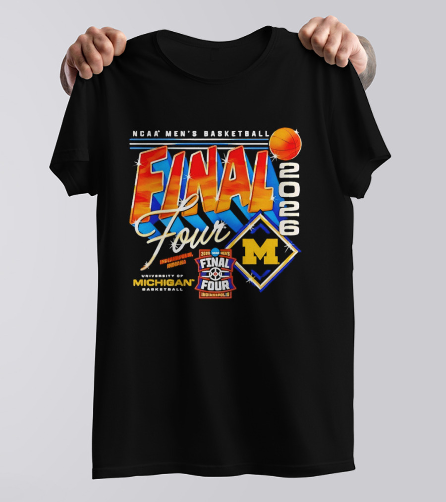NCAA Men's Basketball 2026 Final Four Michigan Wolverines Indianapolis T-Shirt