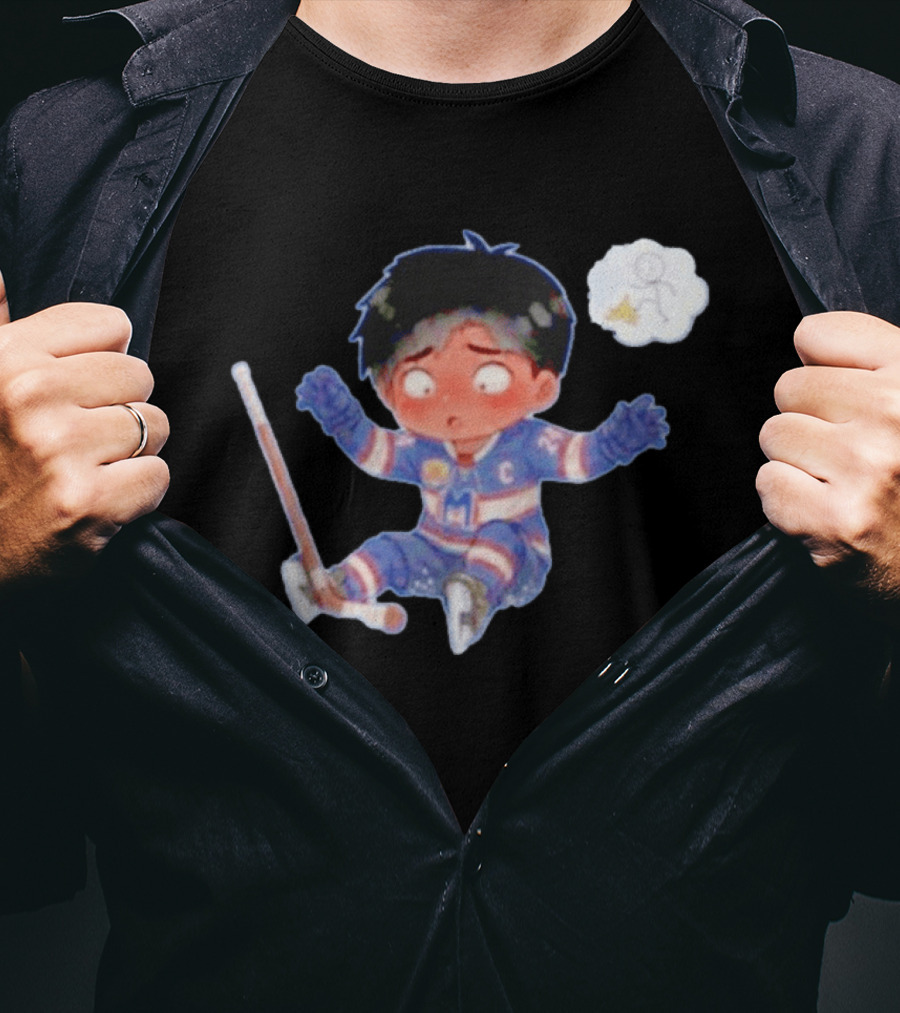 Hollander Chibi Hockey Player Banana Peel Mishap T-Shirt