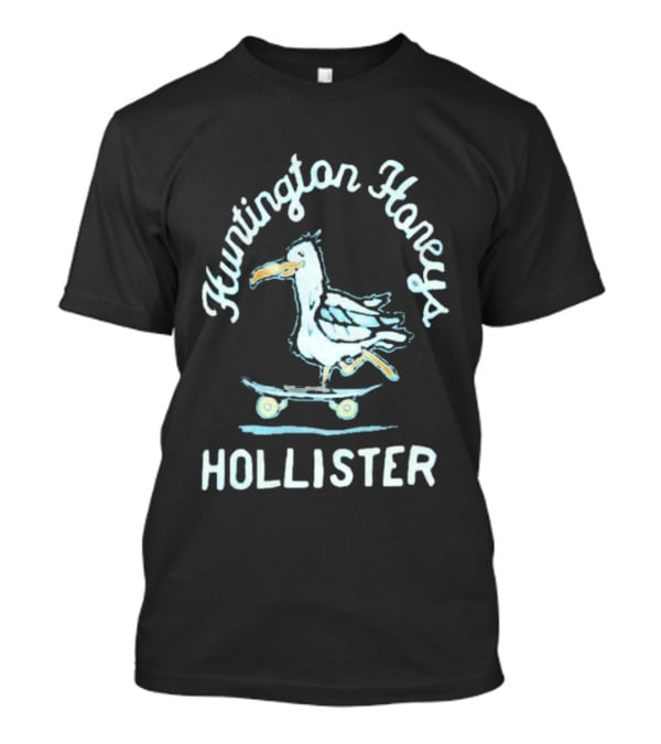 Huntington Honeys Hollister Seagull Skateboarding T-Shirt