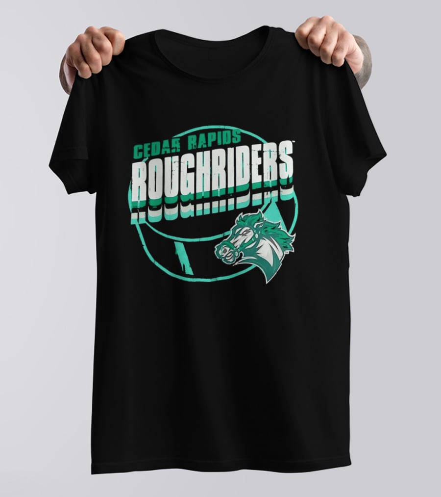 Cedar Rapids RoughRiders Horse Head T-Shirt