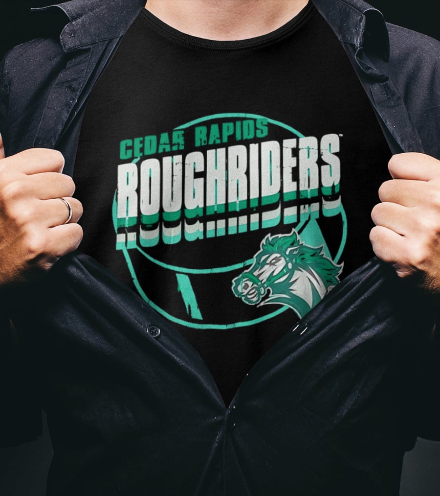 Cedar Rapids RoughRiders Horse Head T-Shirt