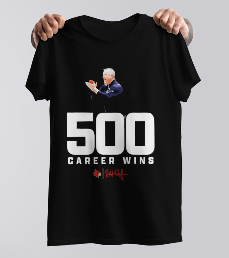 500 Career Wins Coach Jeff Walz Red Cardinals T-Shirt