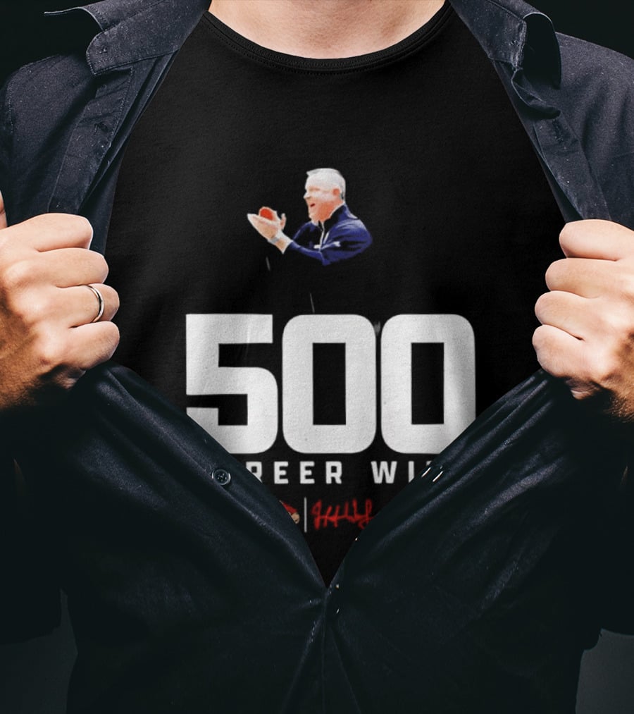 500 Career Wins Coach Jeff Walz Red Cardinals T-Shirt