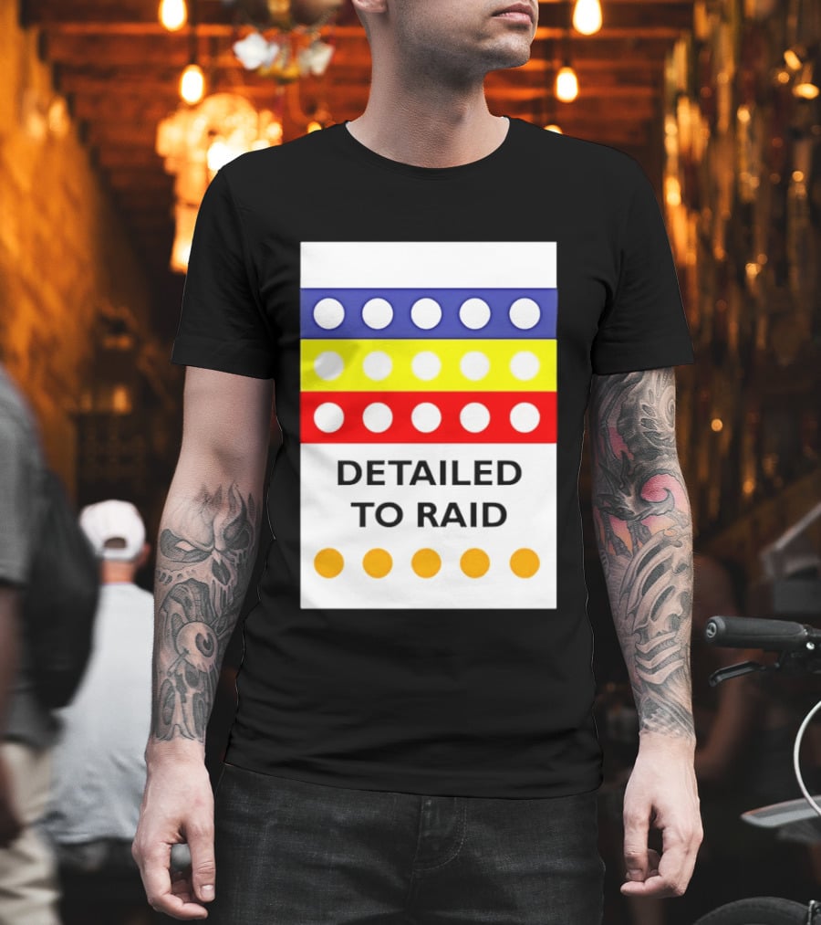 Detailed To Raid Colorful Circle Stripes T-Shirt