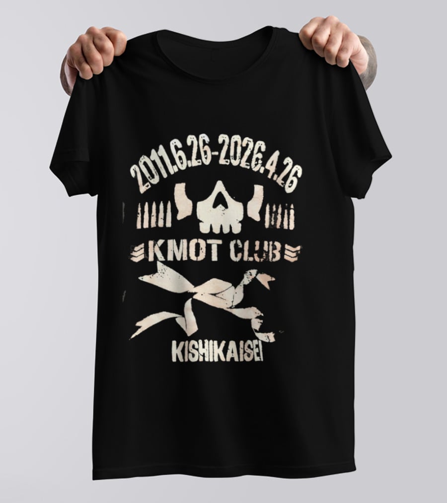 Kmot Club 2011 6 26 To 2026 4 26 Kishikaisei Skull And Ribbon T-Shirt