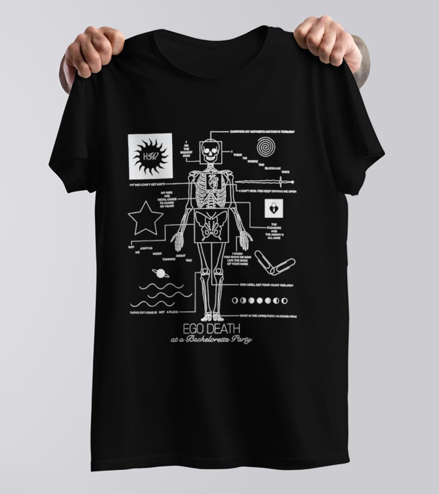Ego Death Metaphysical Diagram Bachelorette Party Skeleton T-Shirt