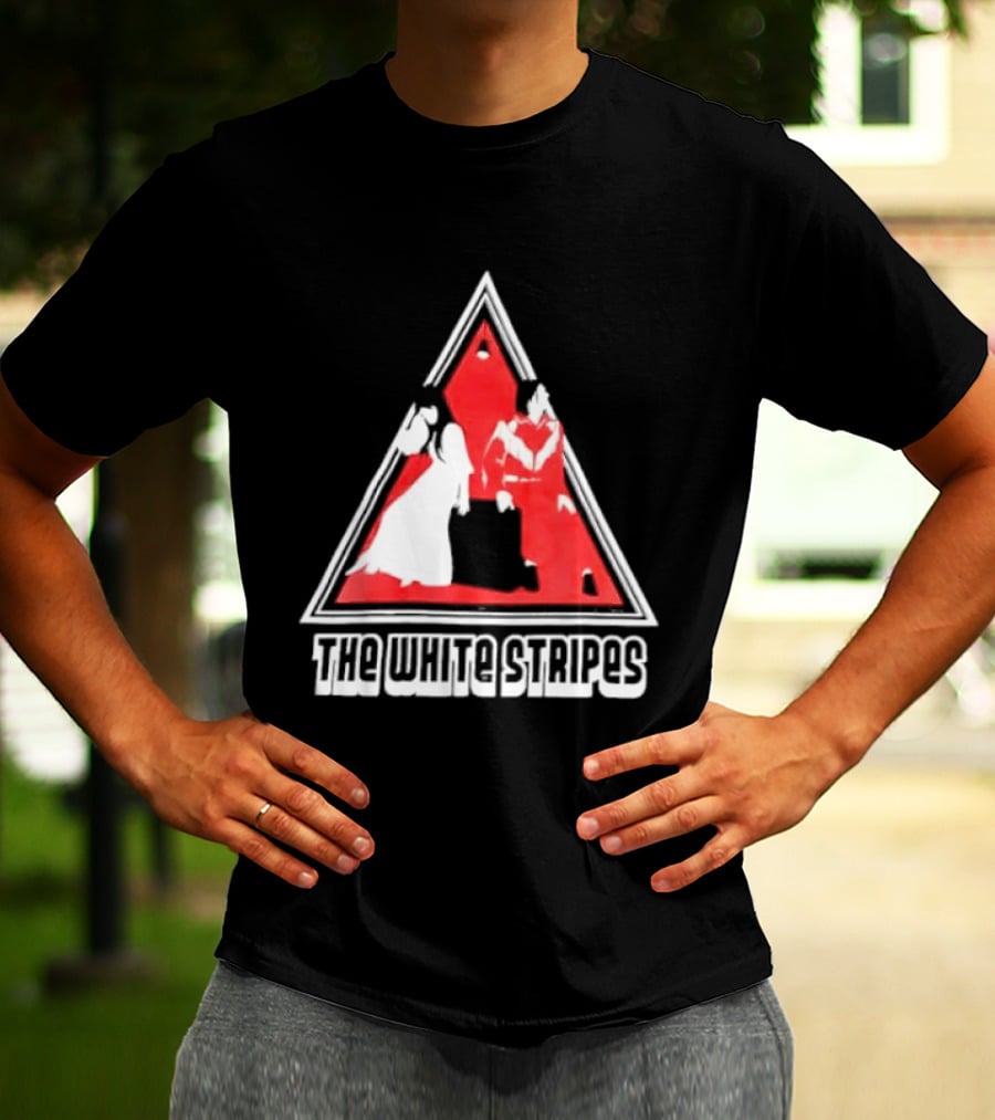 The White Stripes Triangle Red And White Duo T-Shirt