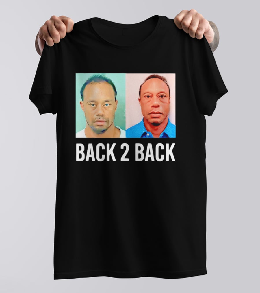 Tiger Woods Back 2 Back Shot Photo Collage T-Shirt