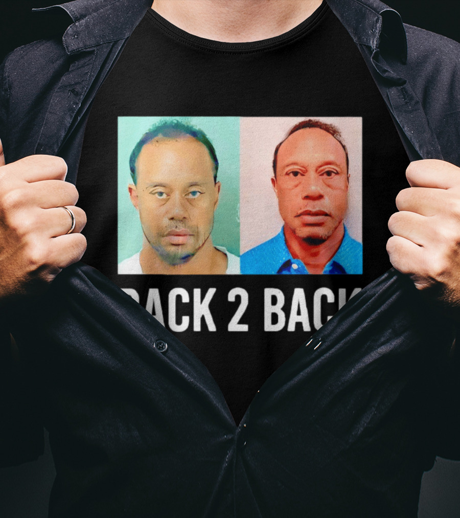 Tiger Woods Back 2 Back Shot Photo Collage T-Shirt